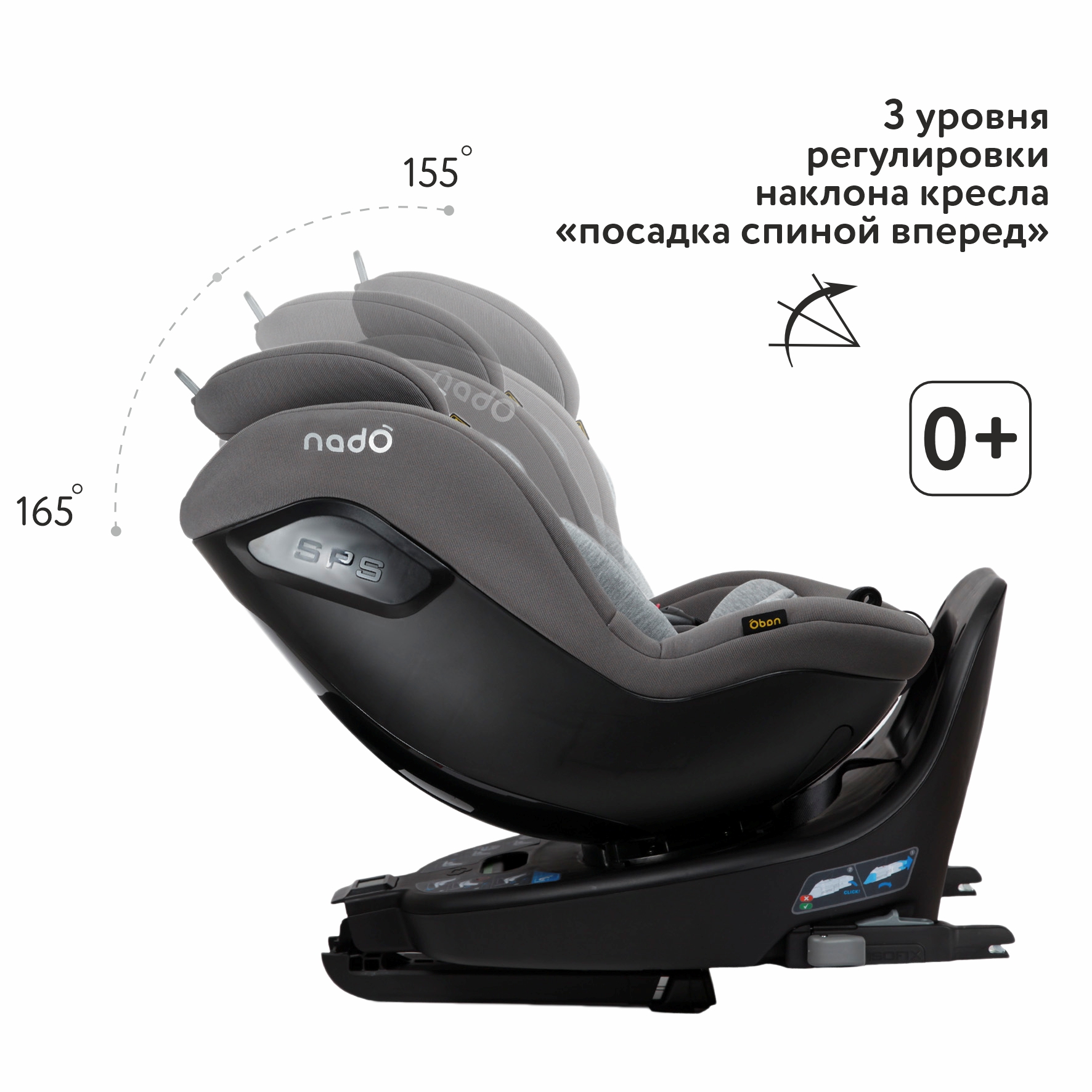 Автокресло nado Coconut ash Isofix 0+/1 (0-18 кг) - фото 2