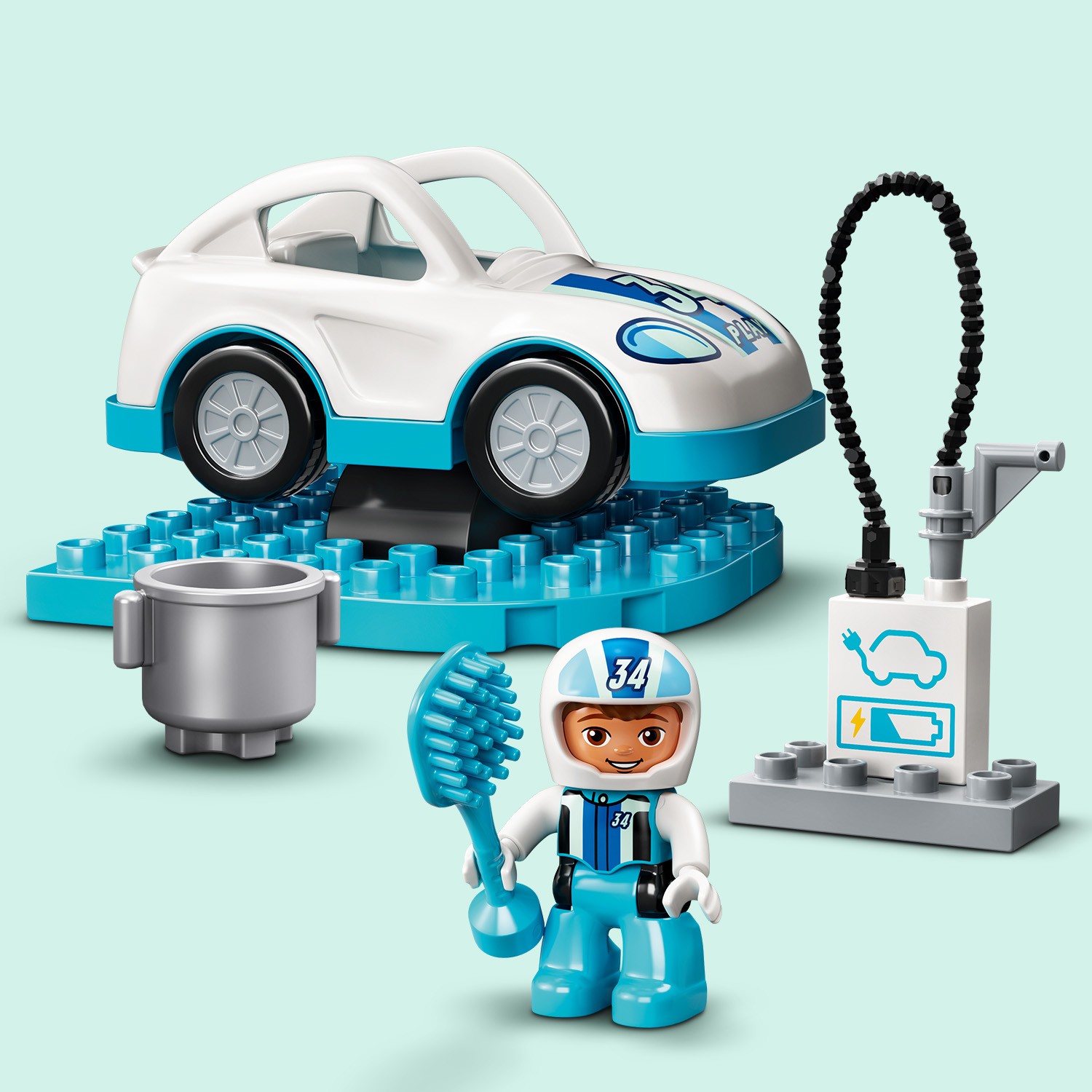 Конструктор LEGO DUPLO Town Гоночные машины сборная игровая модель - фото 9
