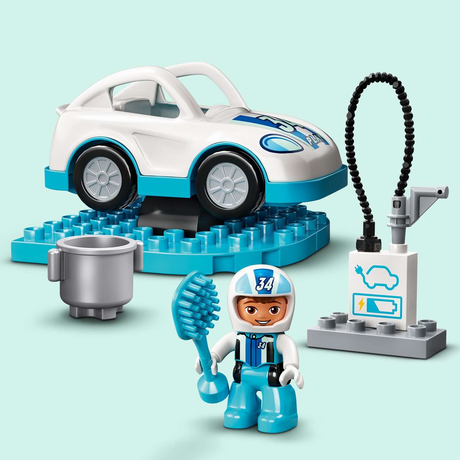 Конструктор LEGO DUPLO Town Гоночные машины 44 дет. - фото 9