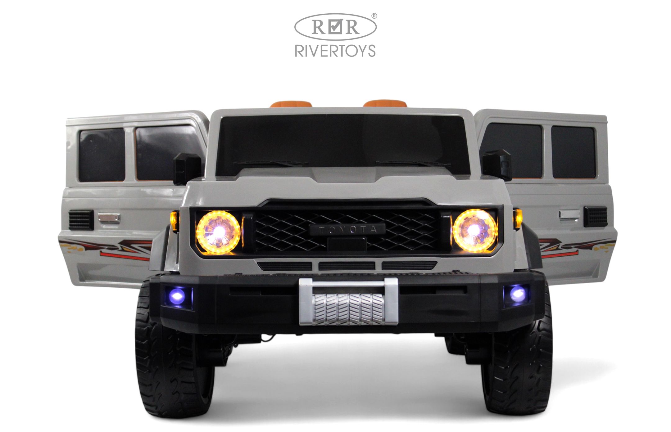 Электромобиль RIVERTOYS E555KX-PICKUP-GREY С пультом ДУ - фото 2