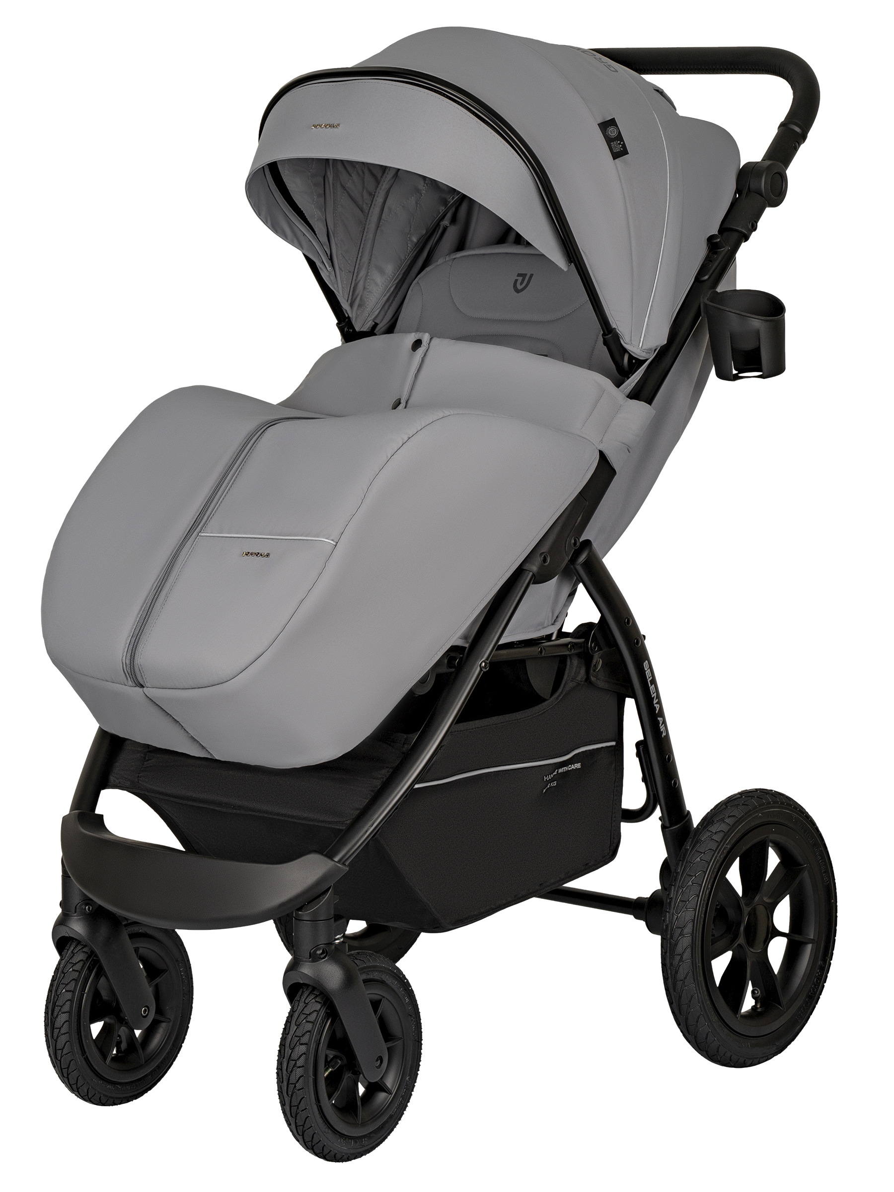 Коляска прогулочная JOVOLA SELENA Air 2025 с сумкой серый - фото 14