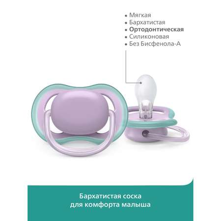 Пустышка Philips Avent ортодонтическая от 6 мес. 2 шт.