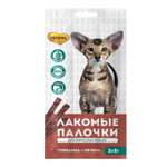 Лакомство для кошек Мнямс лакомые палочки с говядиной и печенью 5г 3шт