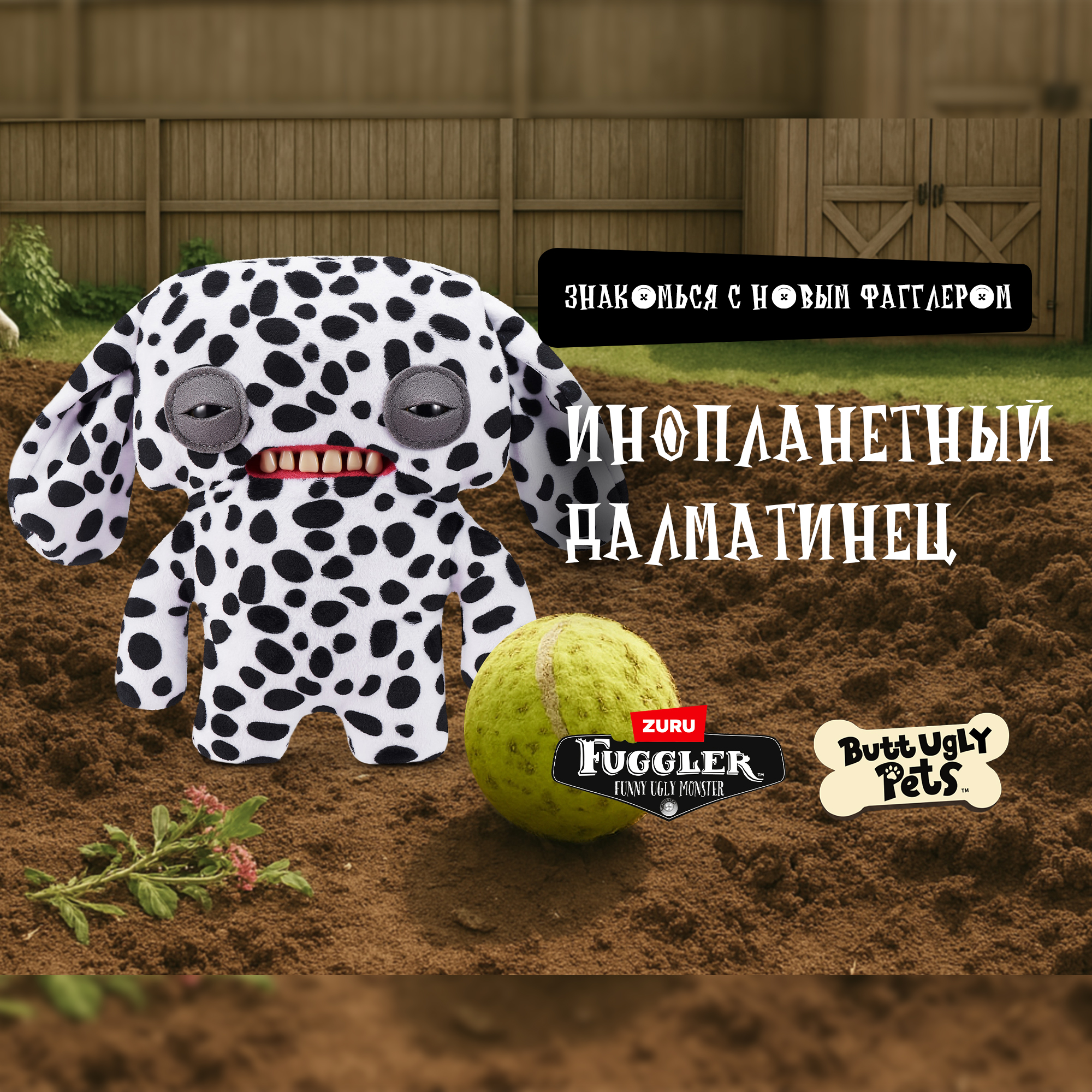 Мягкая игрушка FUGGLER собачка Инопланетный Далматинец 24 см - фото 6