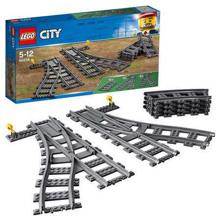 Конструктор LEGO City Trains Железнодорожные стрелки блочный
