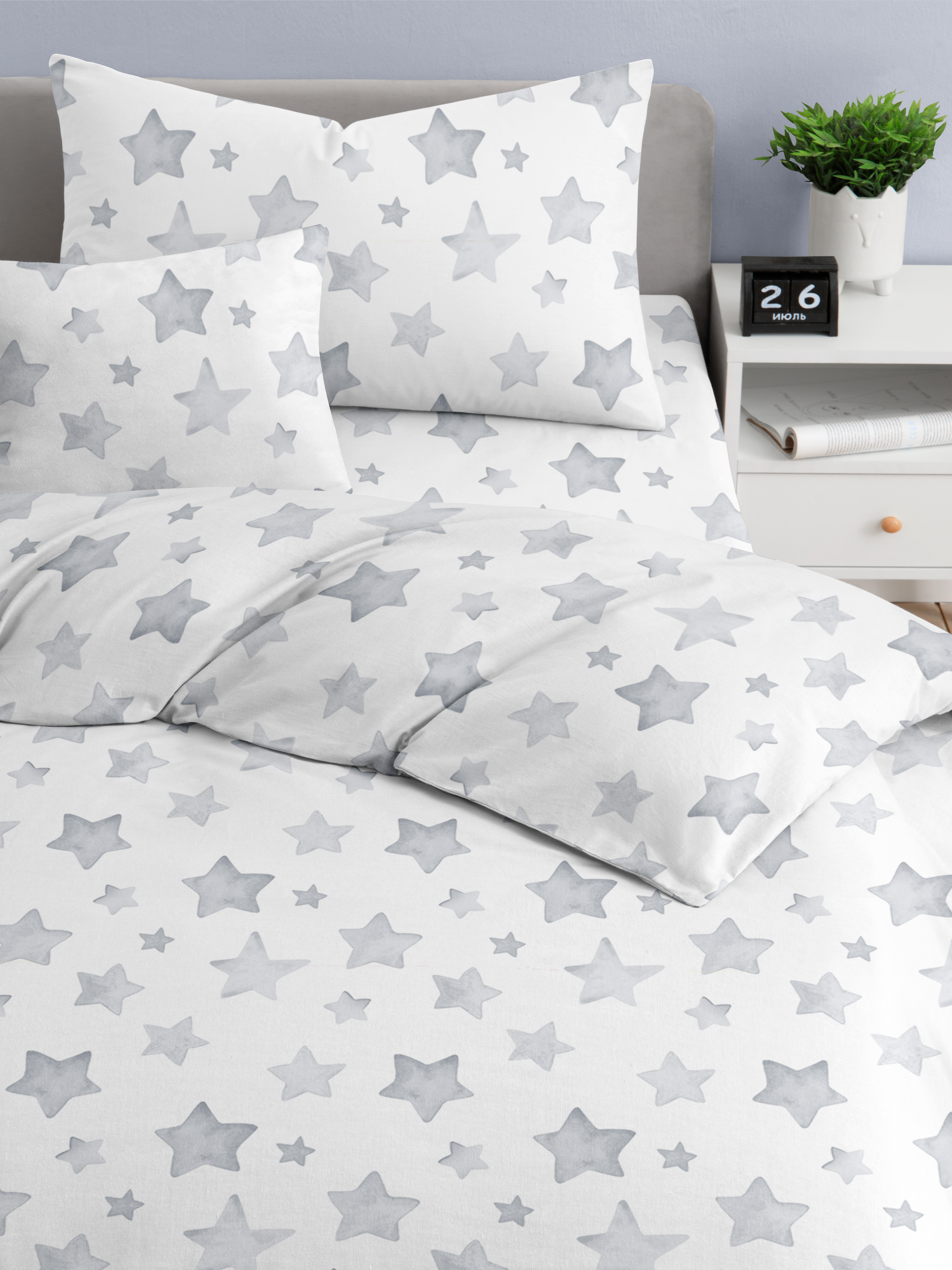 Комплект постельного белья Ночь Нежна Старс полутораспальный 3 предм. - фото 7