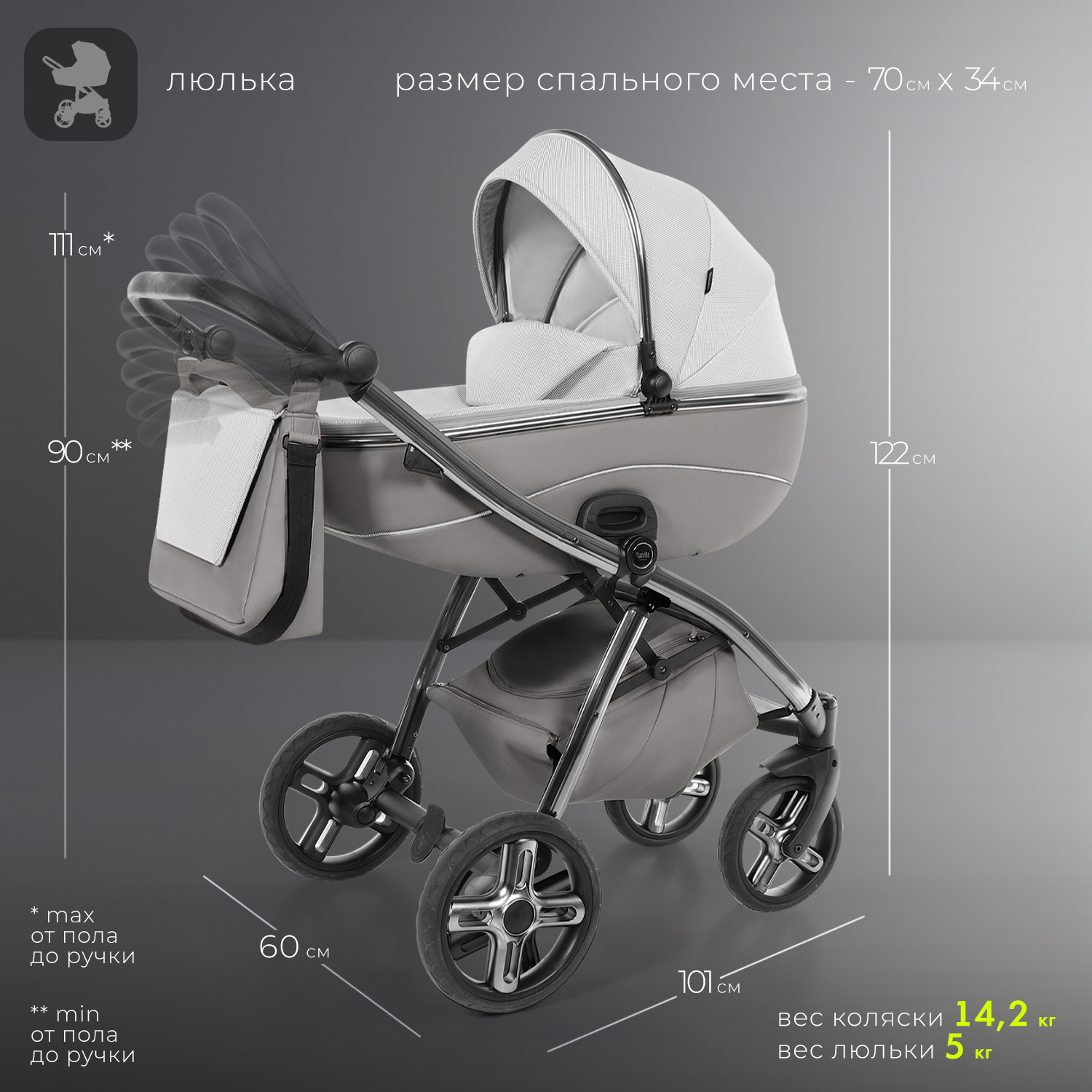 Коляска 2 в 1 Nuovita - фото 14