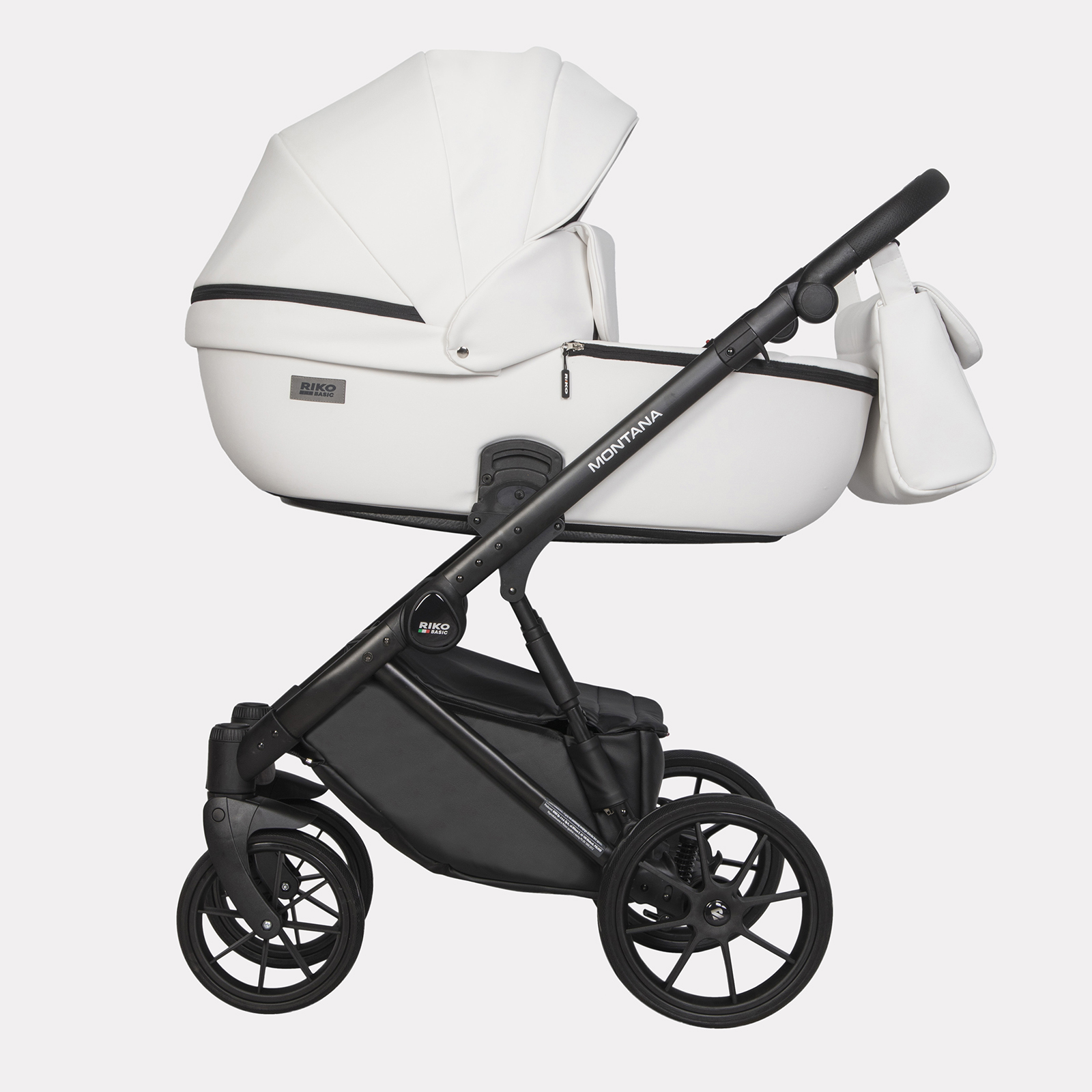 Коляска 3в1 Riko Basic Montana Ecco белый - фото 13