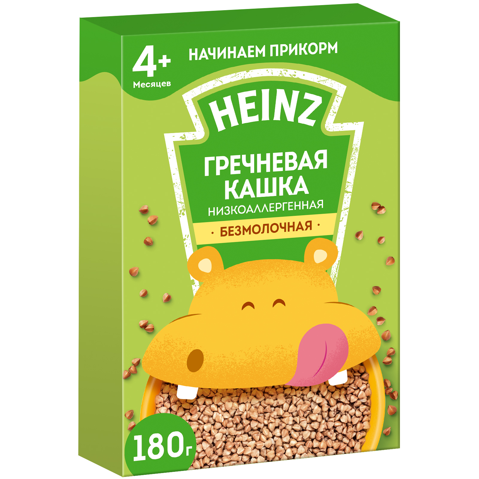 Каша безмолочная Heinz низкоаллергенная гречневая 180г c 4месяцев - фото 1