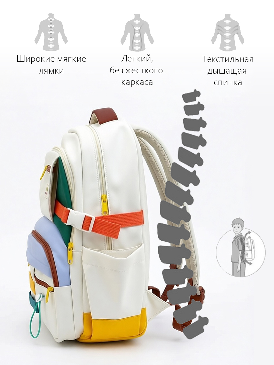 Рюкзак APSIS junior подростковый цветной - фото 5