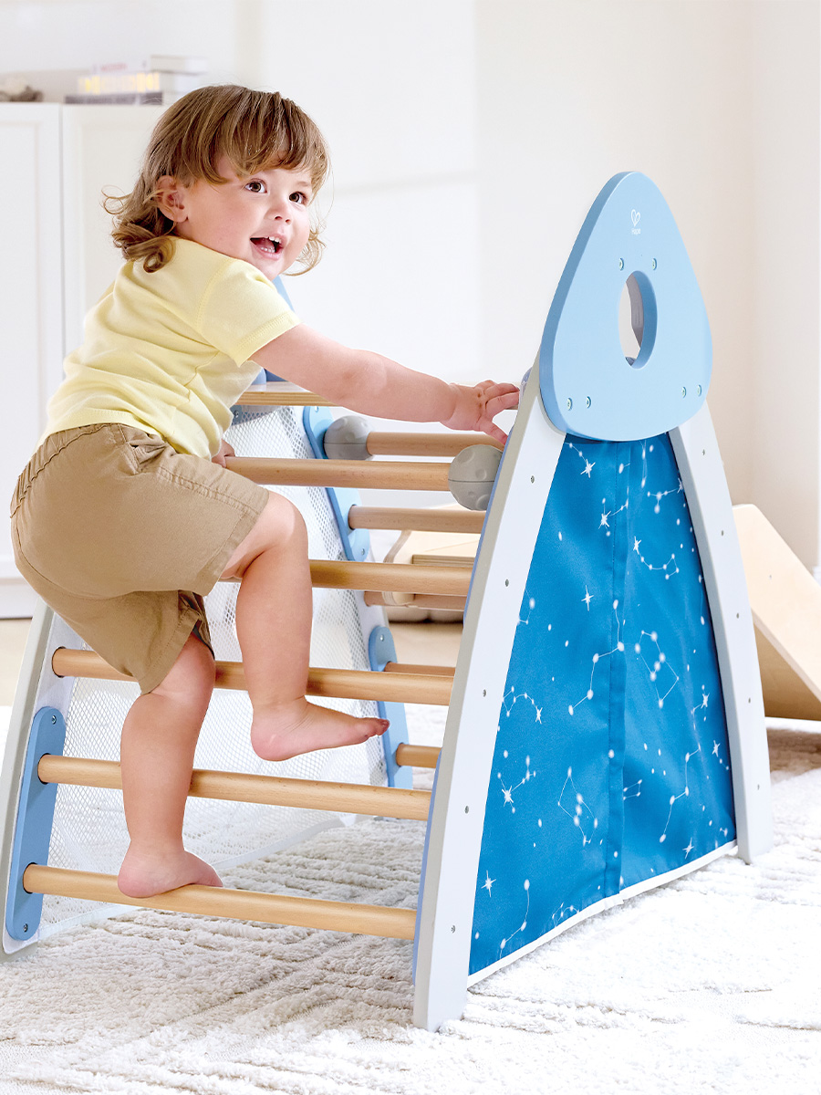 Детский игровой комплекс "4-в-1" Hape Пиклер с горкой, скалодром E1222_HP - фото 3