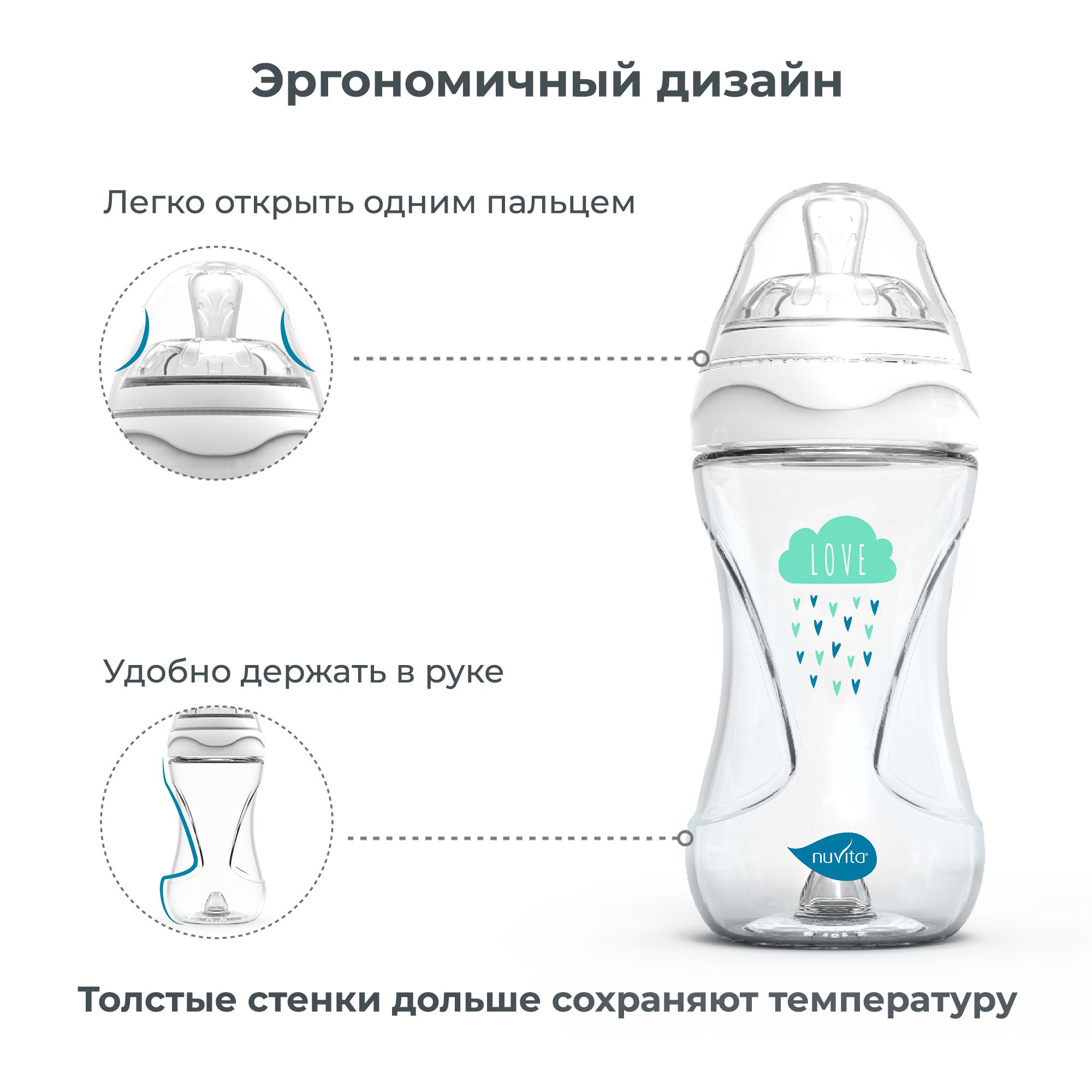 Бутылочка Nuvita Anti-Colic 240 мл - фото 7