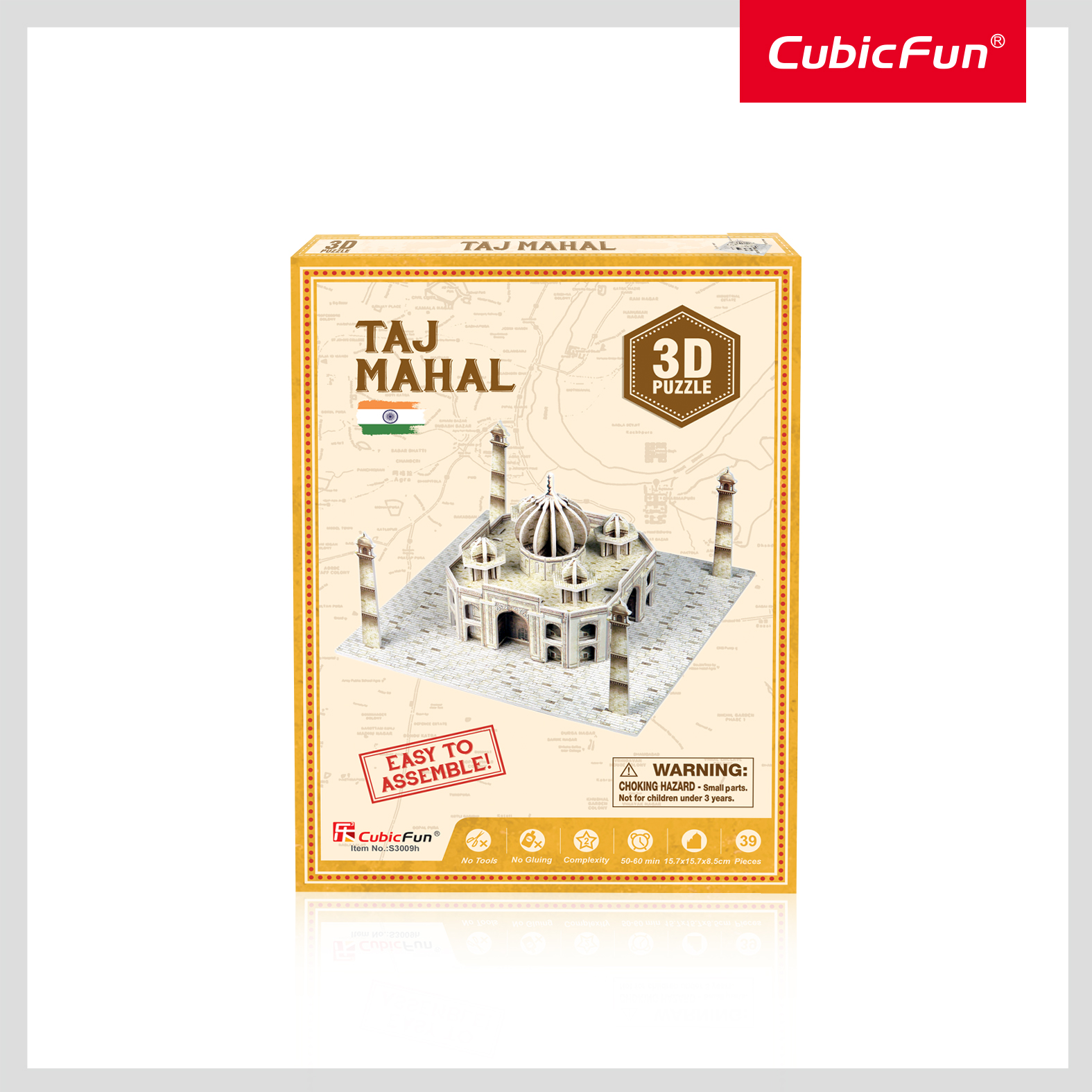 Пазл 3D CubicFun Тадж-Махал 39 деталей - фото 6