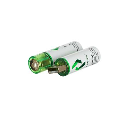 Аккумуляторная батарейка РУБИН LI-ION размер АА 1.5 В 1800mWh USB Magnetic 2шт/блистер