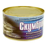 Скумбрия Рыбпромпродукт дальневосточная натуральная с добавлением масла 240г