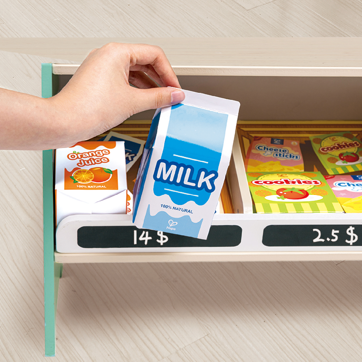 Игровой набор Hape продукты, прилавок, касса - фото 6