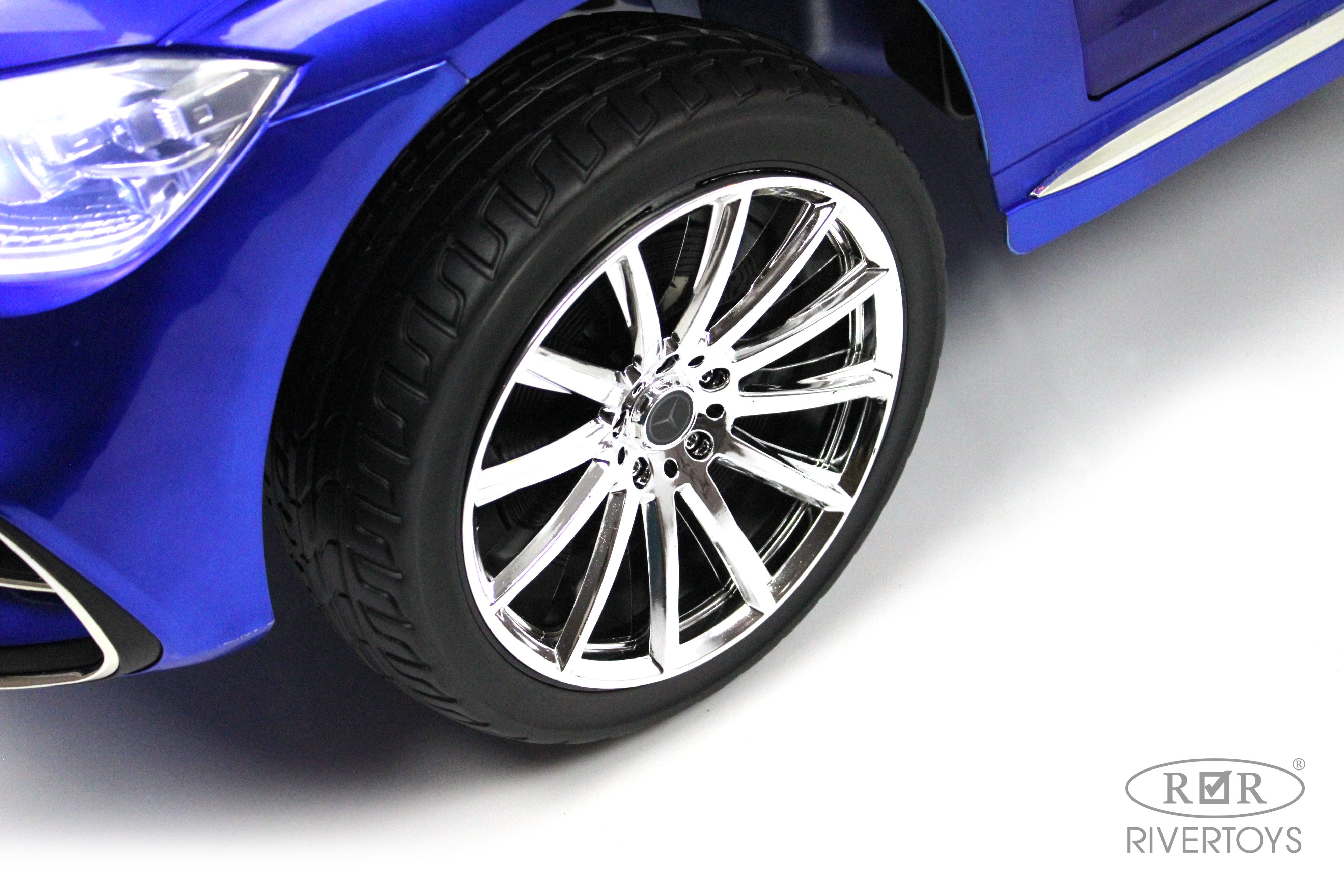 Электромобиль RIVERTOYS Mercedes М333БХ-BLUE-GLANEC С пультом ДУ - фото 10