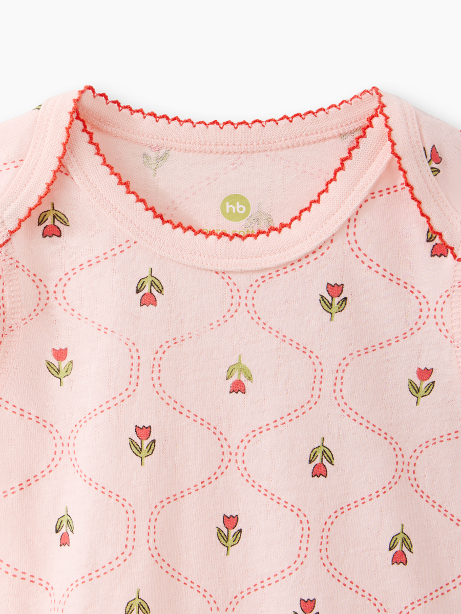 Боди 2 шт Happy Baby 90154-0_white-pink - фото 18