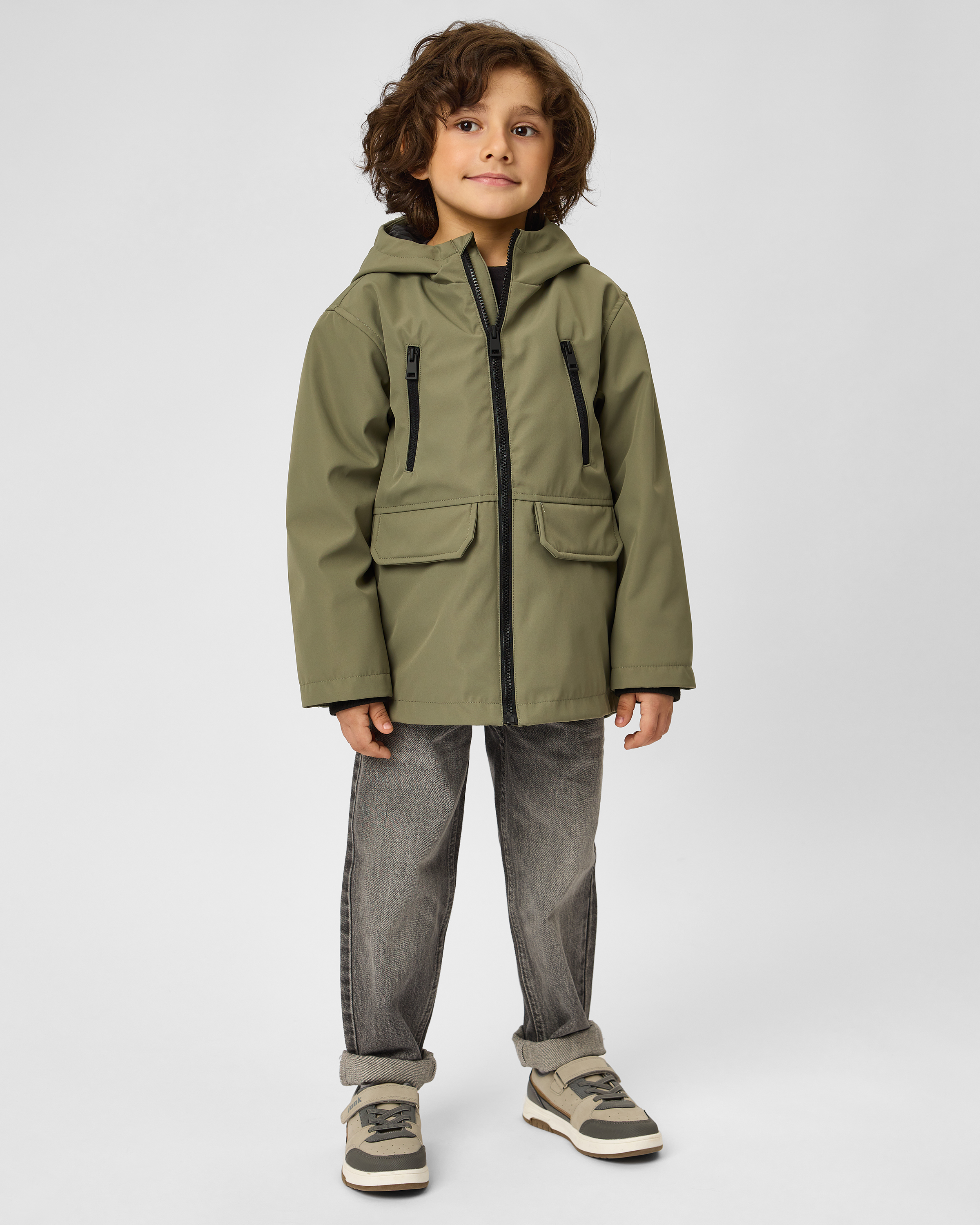 Изображение товара Лёгкая демисезонная куртка-парка Futurino для мальчика в цвете хаки