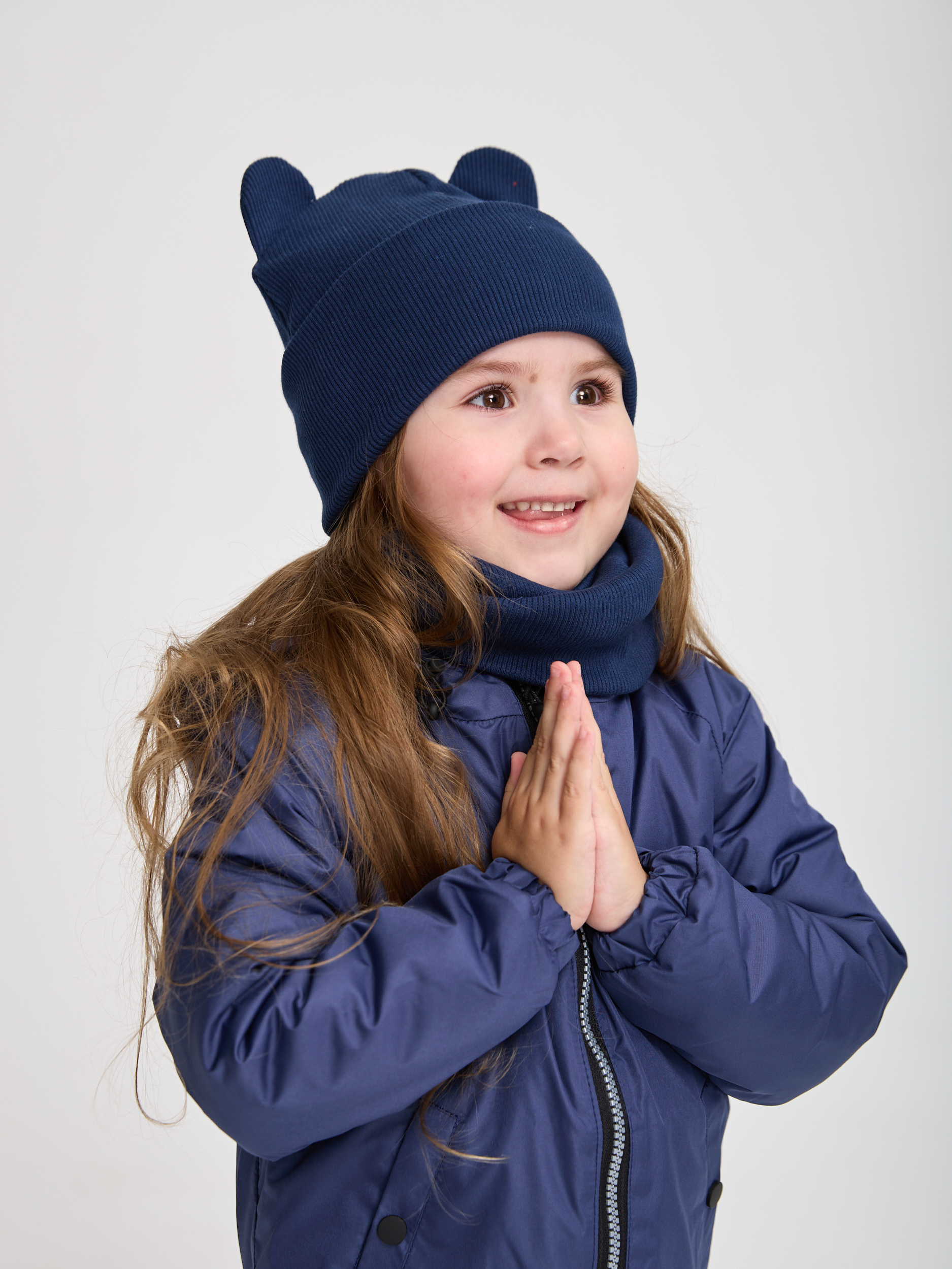 Шапка и снуд Лапушка 0257 тёмно-синий - фото 10