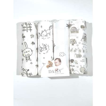 Пелёнка Daisy фланель 90х120 см 4 шт.