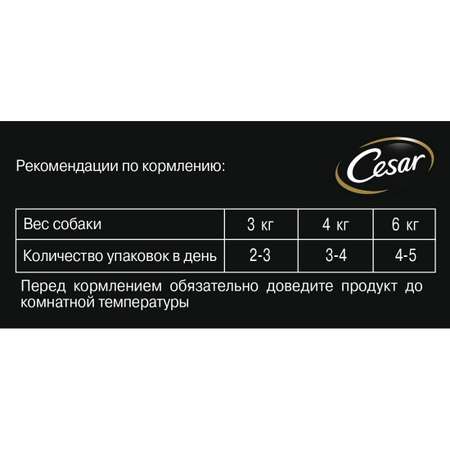 Корм для собак Cesar 100г жаркое с уткой