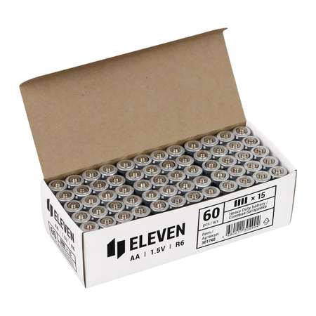 Батарейка Eleven AA солевая SB4 60 шт