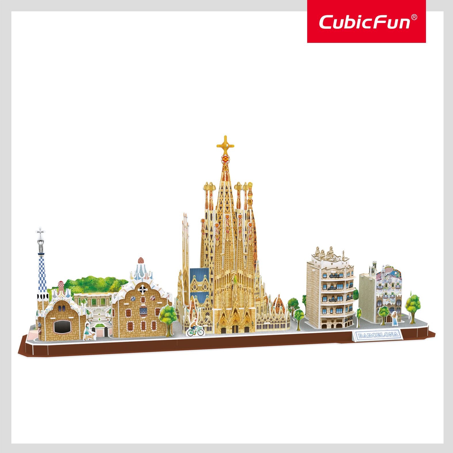 Пазл CubicFun Барселона CityLine 186 деталей 3D - фото 7