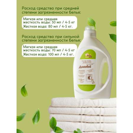 Гель для стирки без ароматов МИЛИН ДОМ Домовой 2 литра