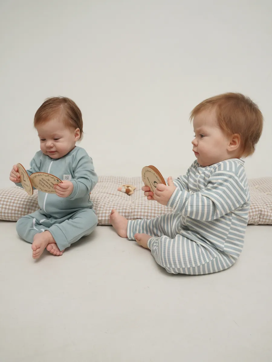 Комбинезон 3 шт Супер Пупс нбр/3пр/кмбнмол/полосатыединозавры - фото 21