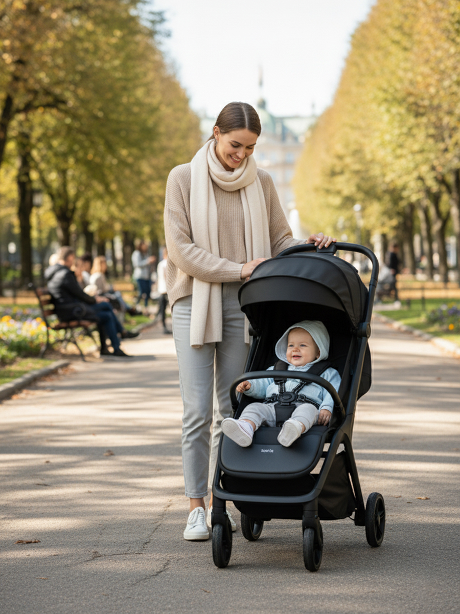 Коляска прогулочная Tomix Easy черный - фото 18