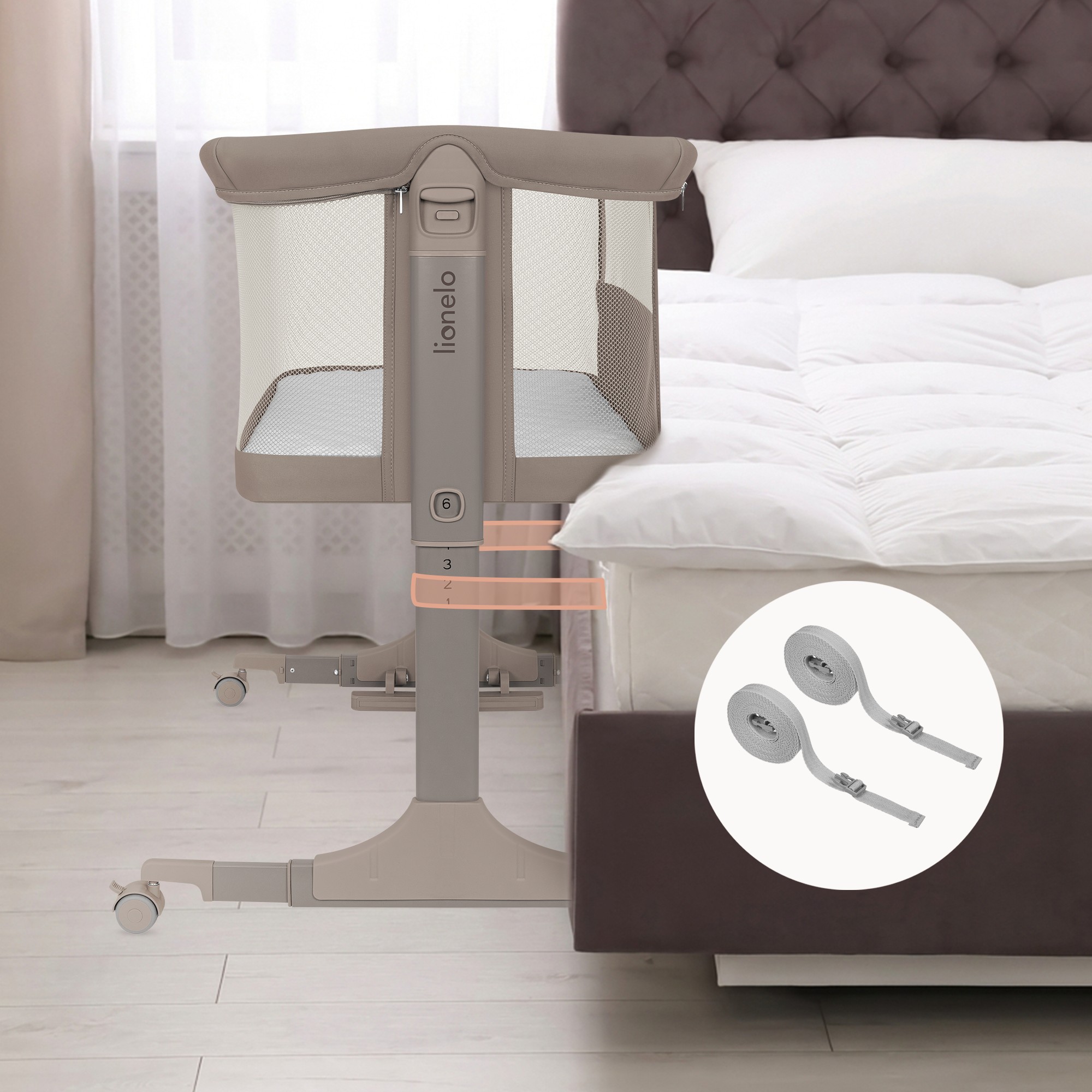 Колыбель Lionelo Pari коричневый - фото 3