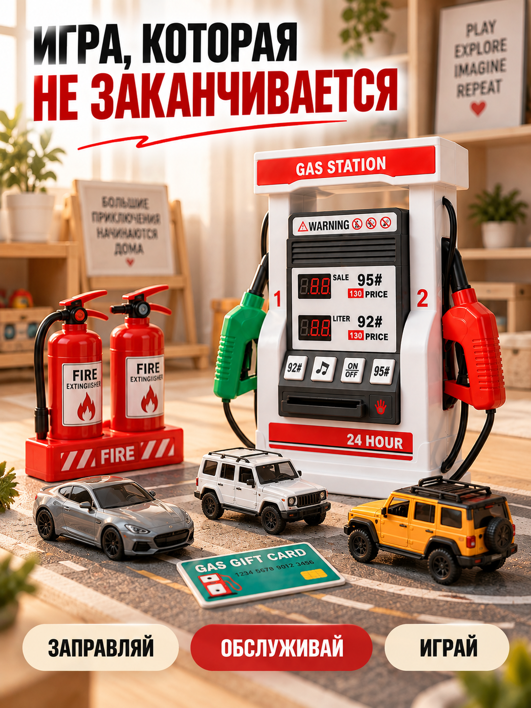 Заправка MiniMinds интерактивная НаборАвтозаправка - фото 7