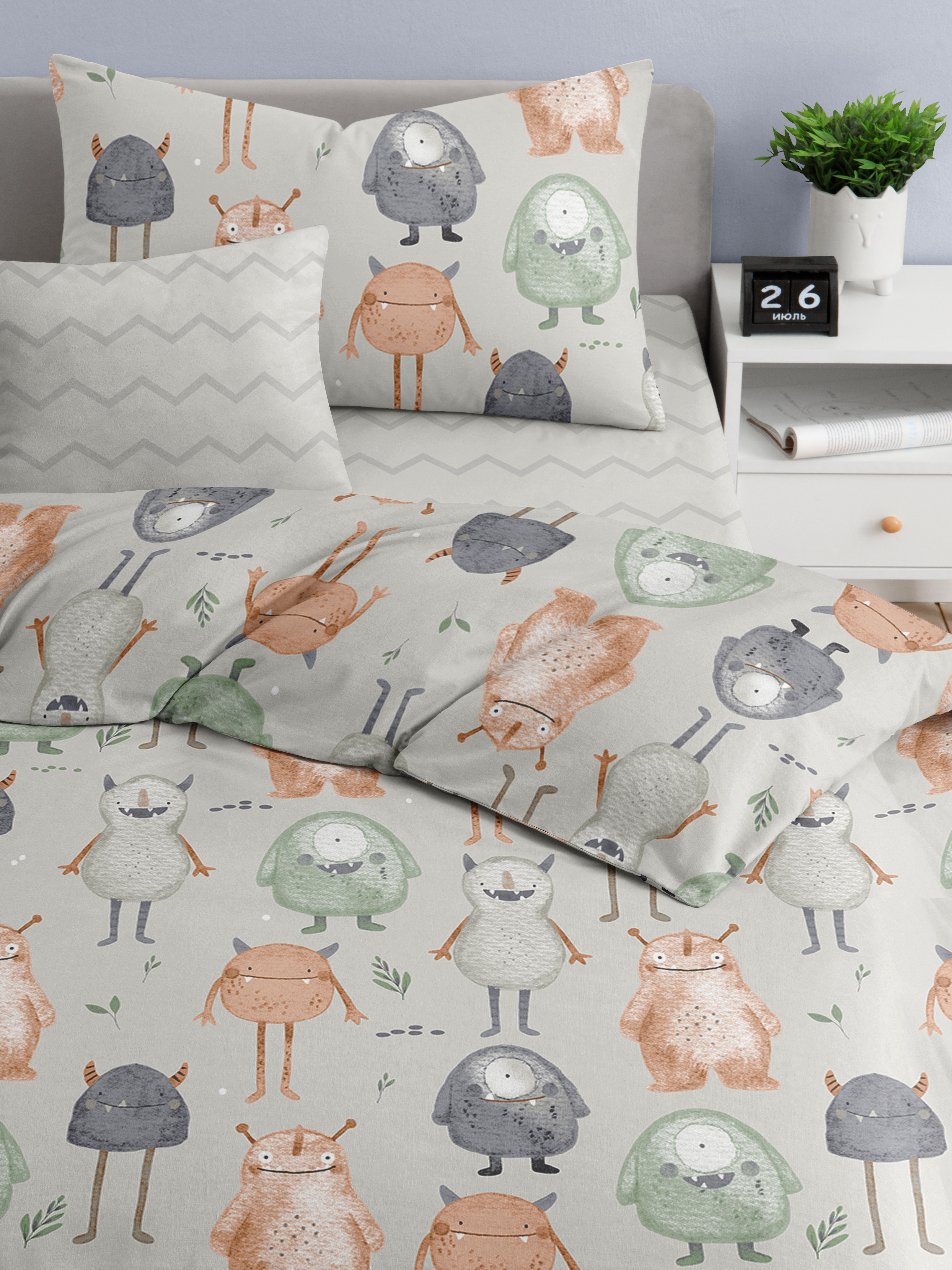 Комплект постельного белья Ночь Нежна Крумпетс полутораспальный 3 предм. - фото 7