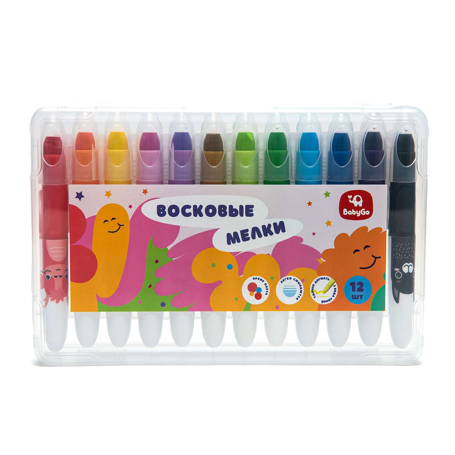 Гелевые мелки BabyGo 12 шт. - фото 1