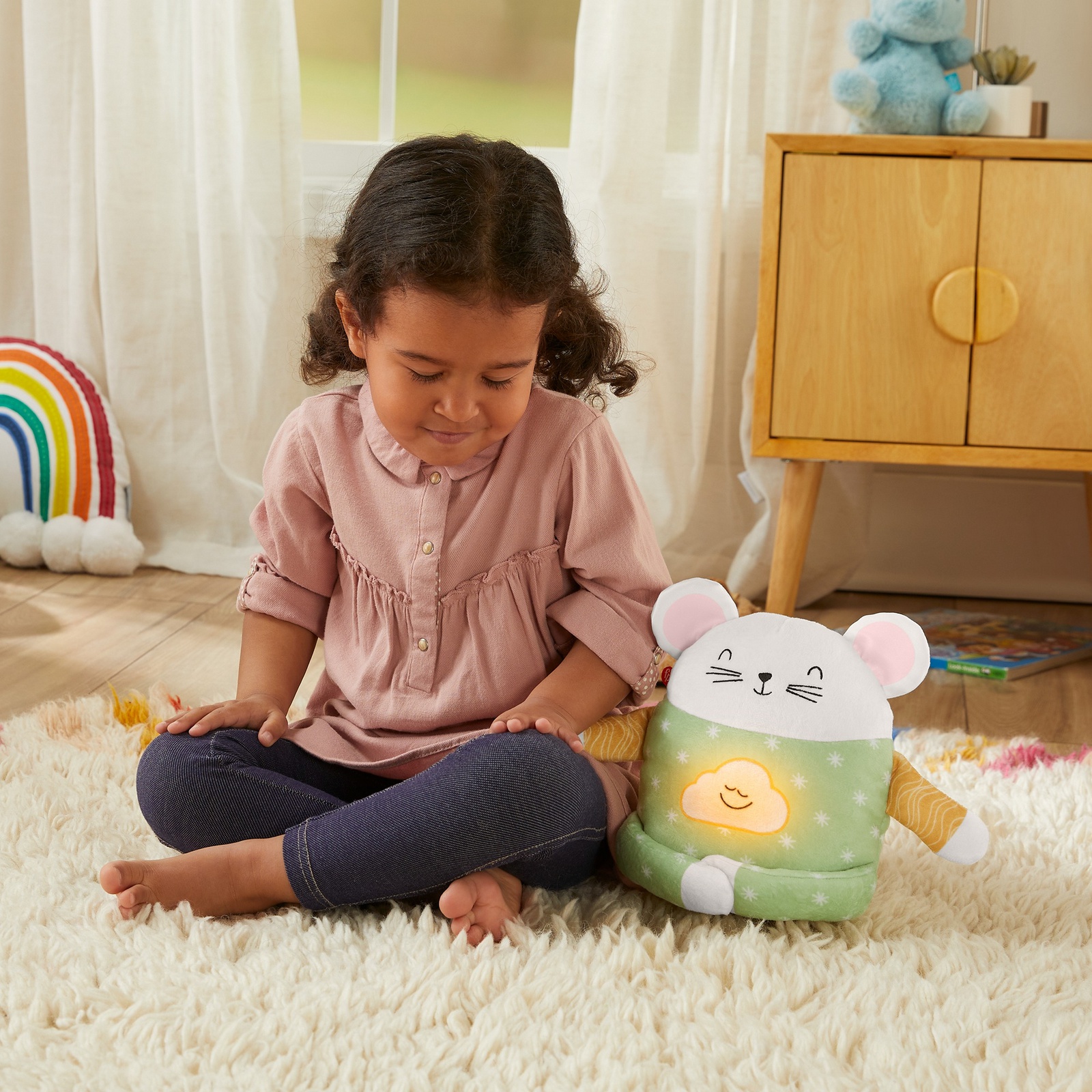 Игрушка ночник Fisher Price Медитирующая мышка - фото 8