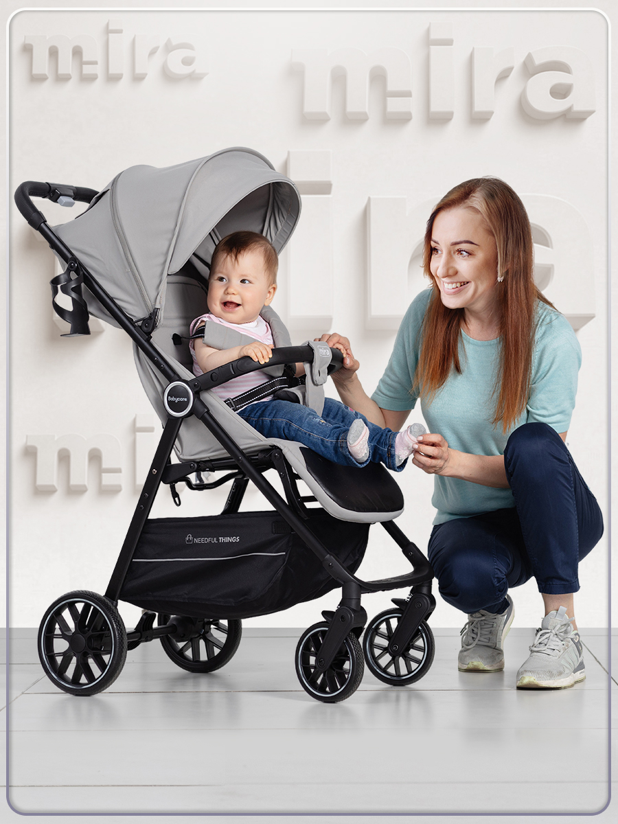 Коляска прогулочная BabyCare Mira серебрянный серый - фото 21