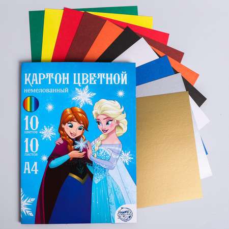 Цветной картон Disney 10 лист.
