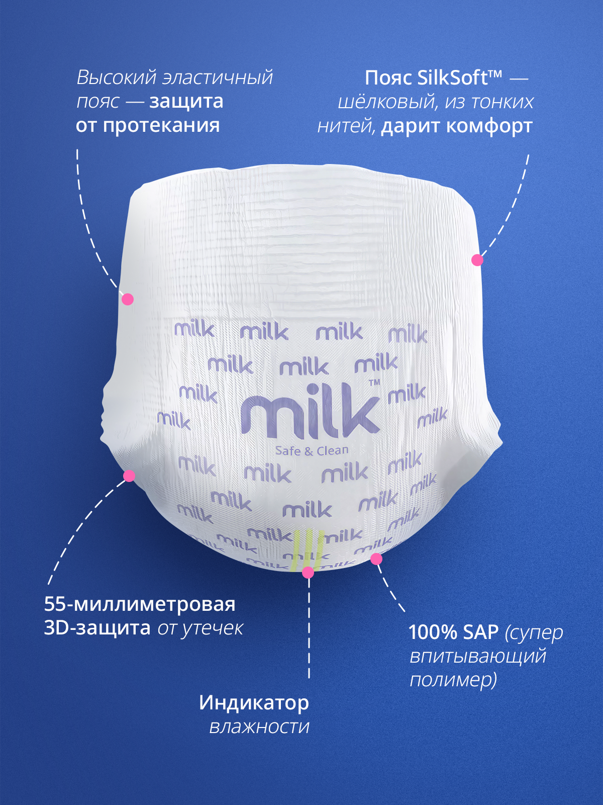 Трусики Milk ультратонкие XL (12-20 кг) 30 шт. - фото 5