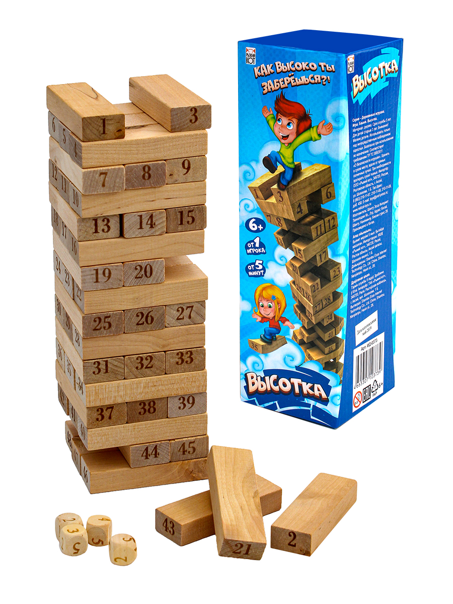 Настольная игра Рыжий кот Падающая башня - фото 1