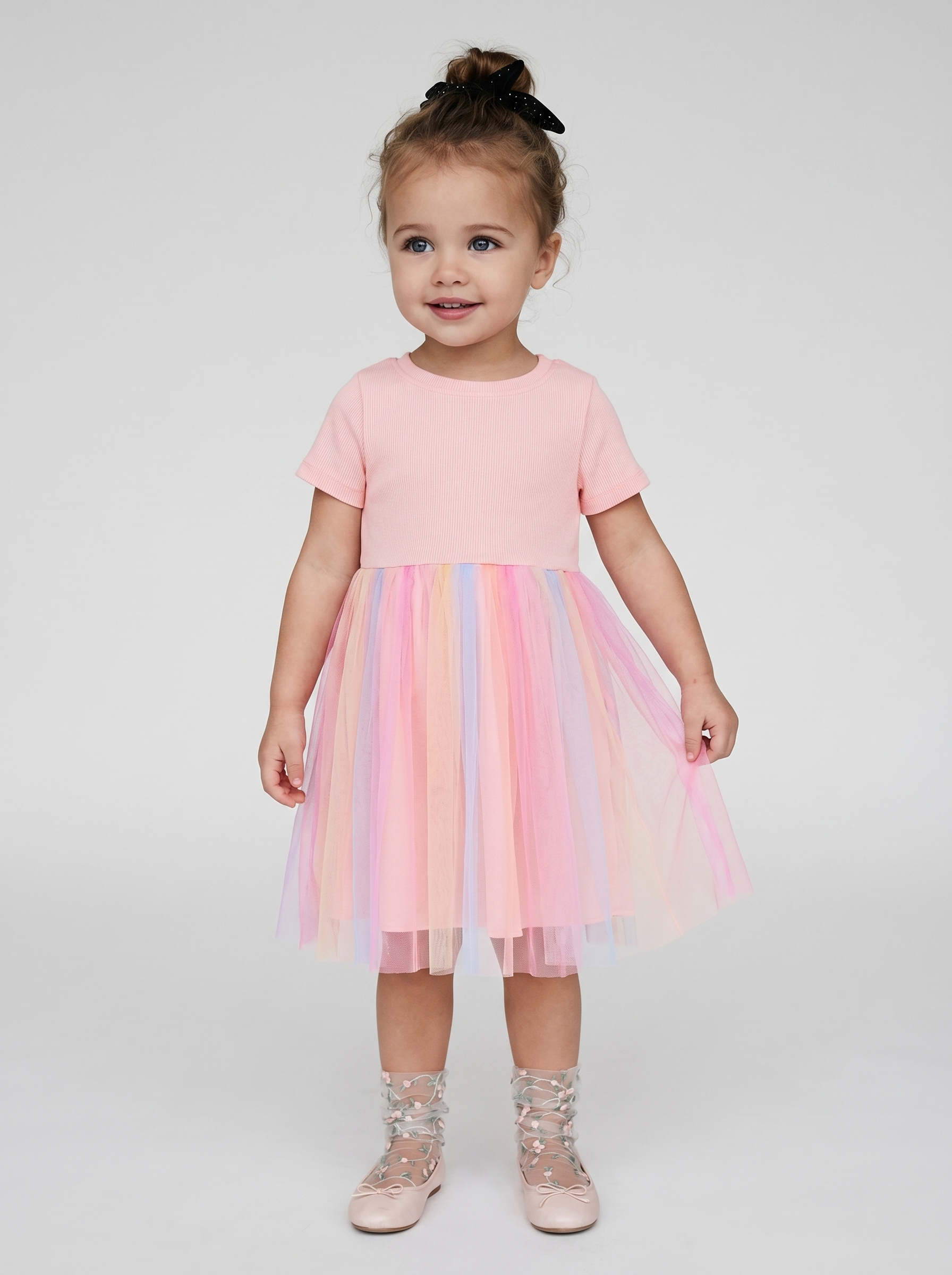 Изображение товара Платье YOULALA для девочки с радужной юбкой