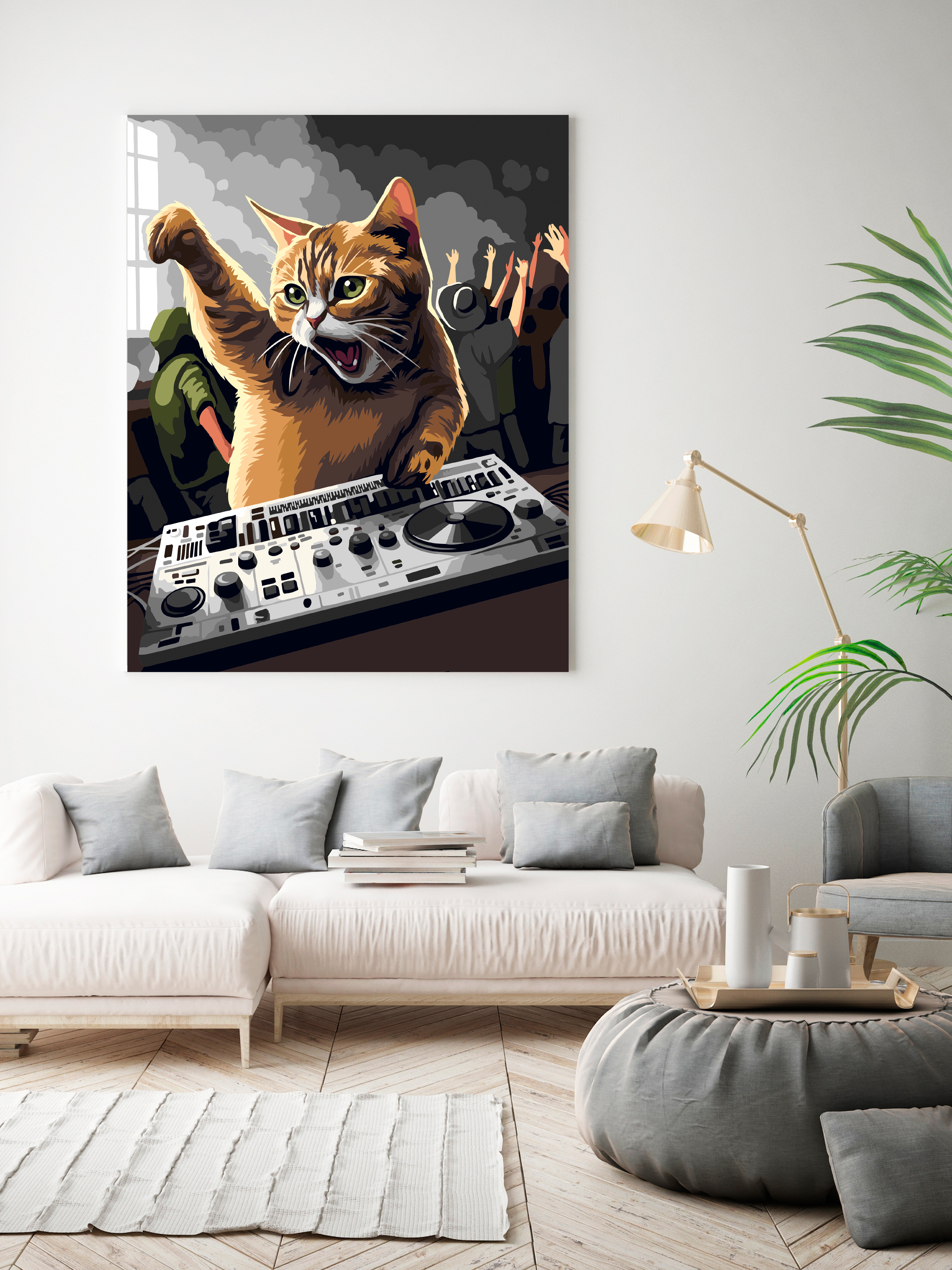 Картина по номерам Art sensation Кот DJ в ассортименте - фото 3