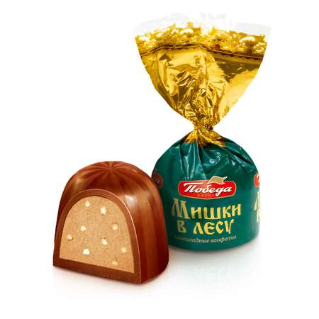 Конфеты шоколадные Победа вкуса Мишки в лесу 2000 г
