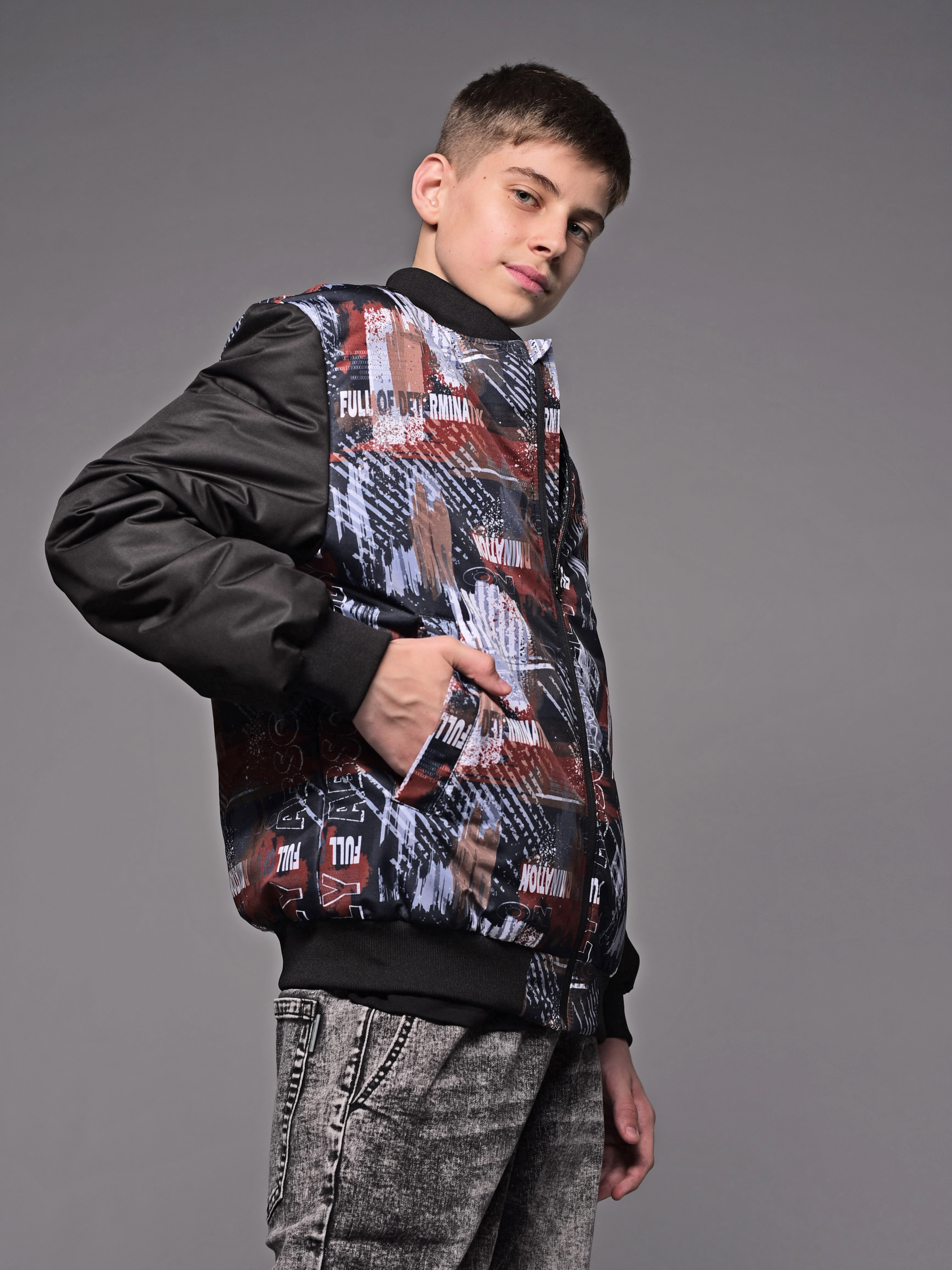 Бомбер Аврора 1039-М/принт-терракот - фото 4