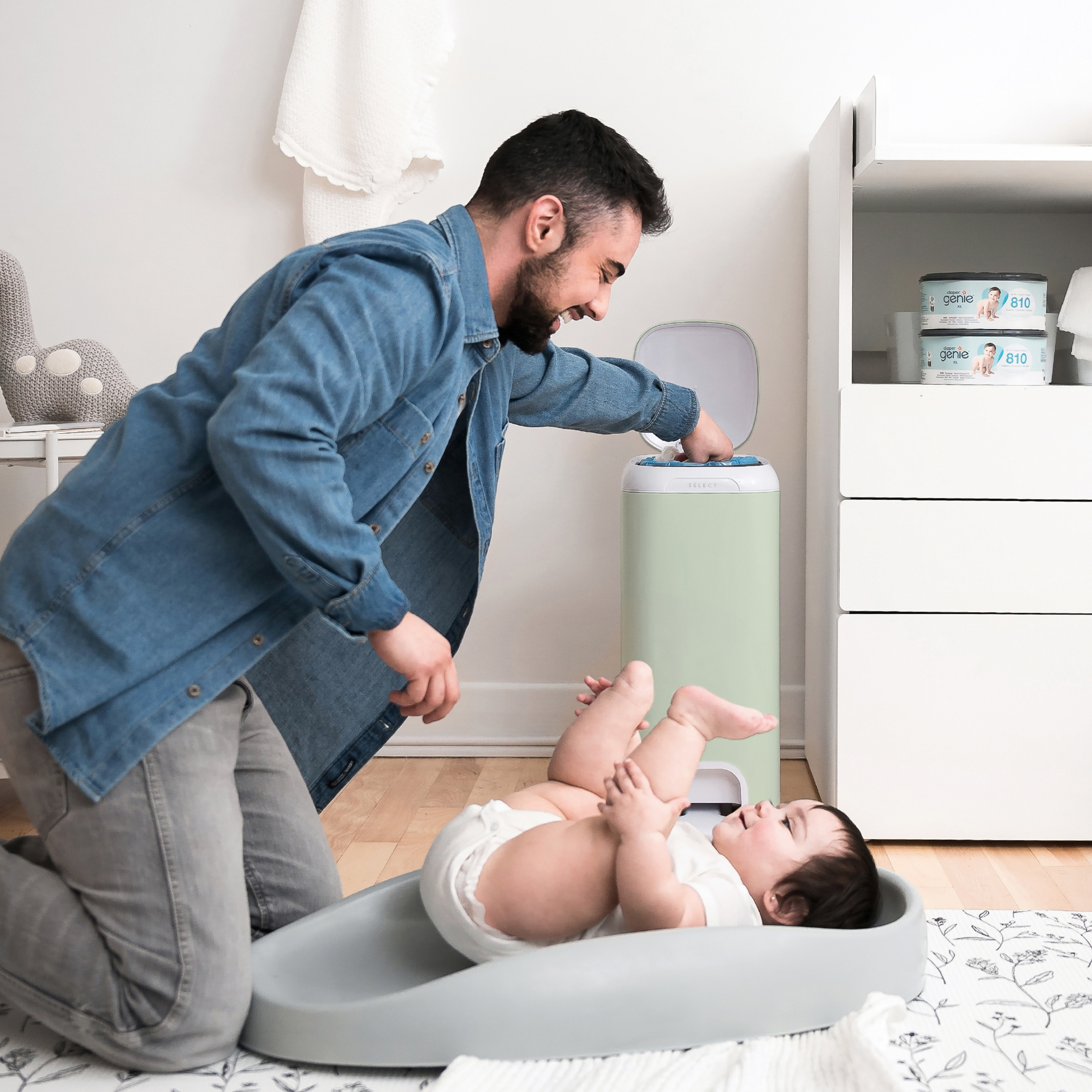 Накопитель подгузников Diaper Genie Select (стальной) - фото 18