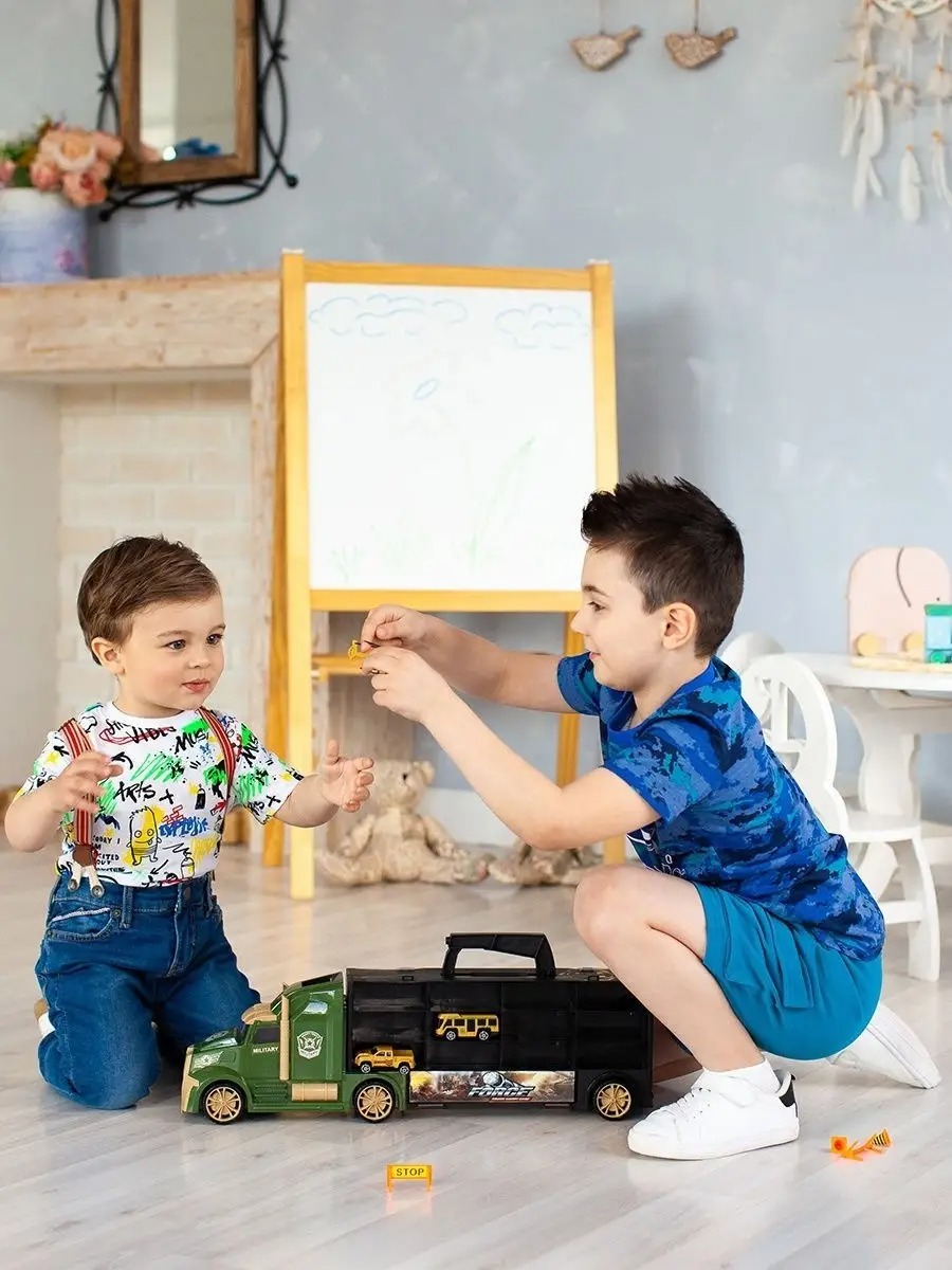 Автовоз Givito Милитари с тоннелем G205-017 - фото 5