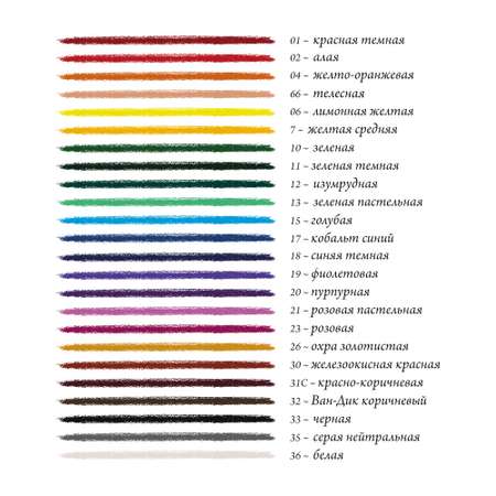 Пастель масляная Малевичъ 24 шт.