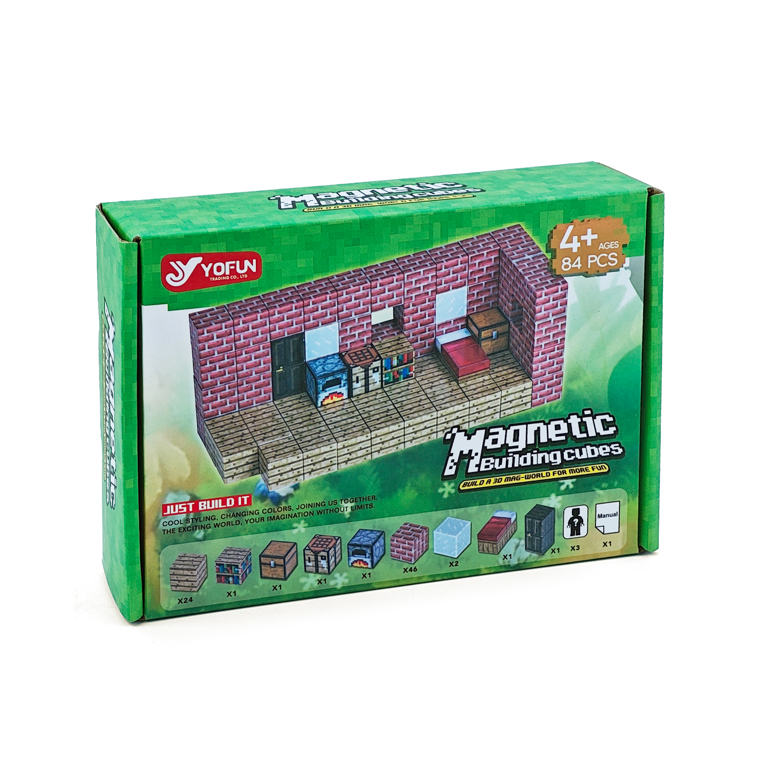 Конструктор Кабины из красного кирпича магнитный 84 дет. - фото 3