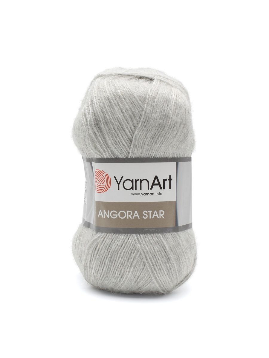 Пряжа YarnArt Angora Star тонкая полушерстяная 100 г 500 м 282 серое небо 5 мотков - фото 6