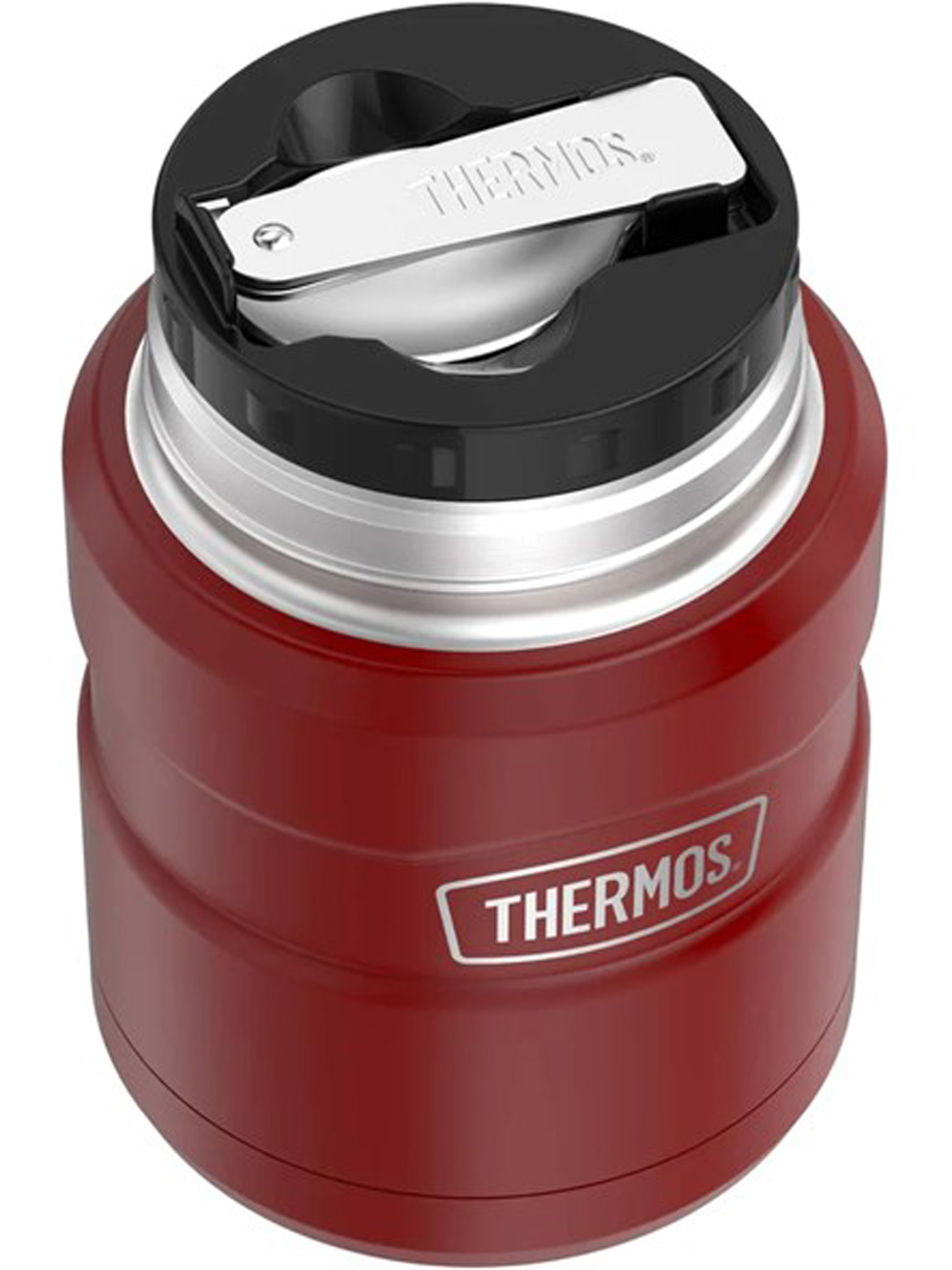 Термос для еды супа 710 мл с ложкой THERMOS KING-3020 карминно-красный – нержавеющая сталь герметичный тепло/холод 14/24 час - фото 9